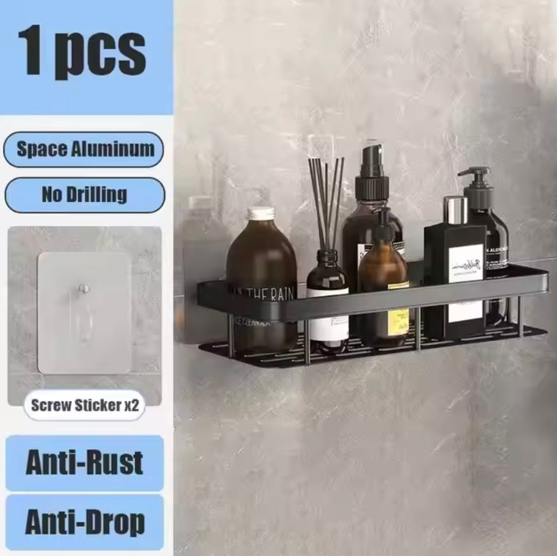 Bathroom Shelf for Shower & Toilet Storage