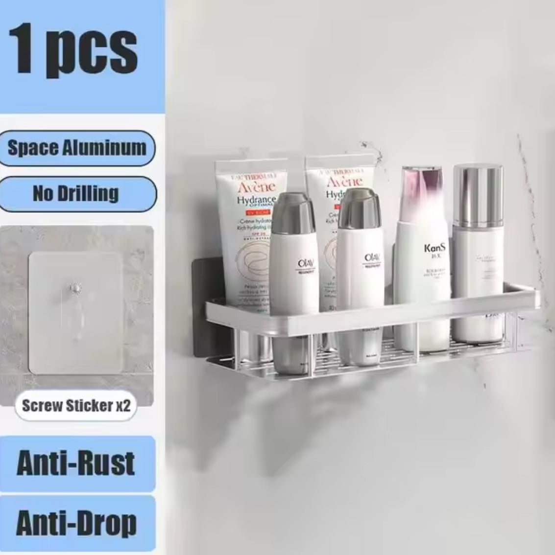 Bathroom Shelf for Shower & Toilet Storage