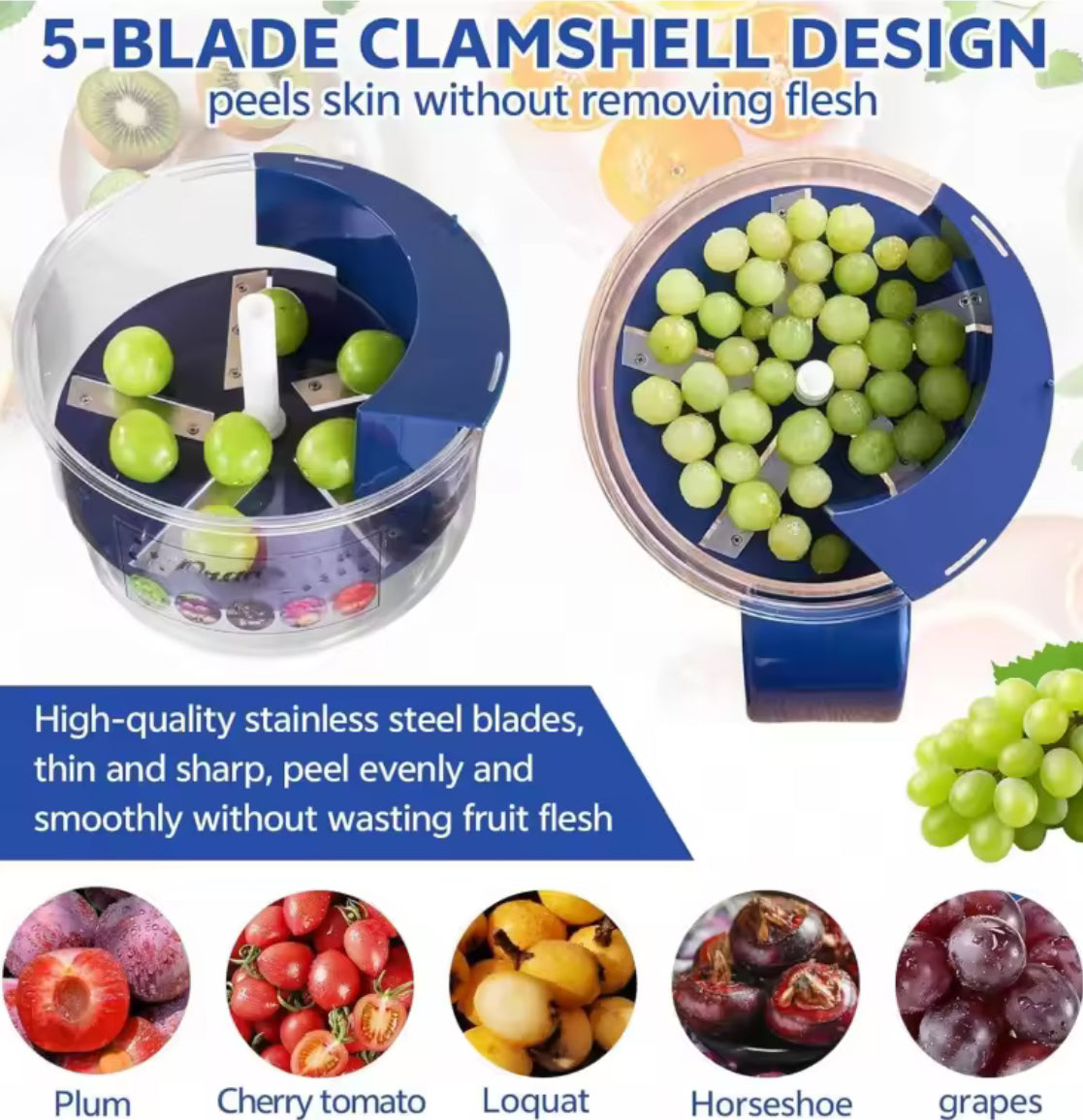 Rechargeable Electric Peeler for Fruits and Vegetables