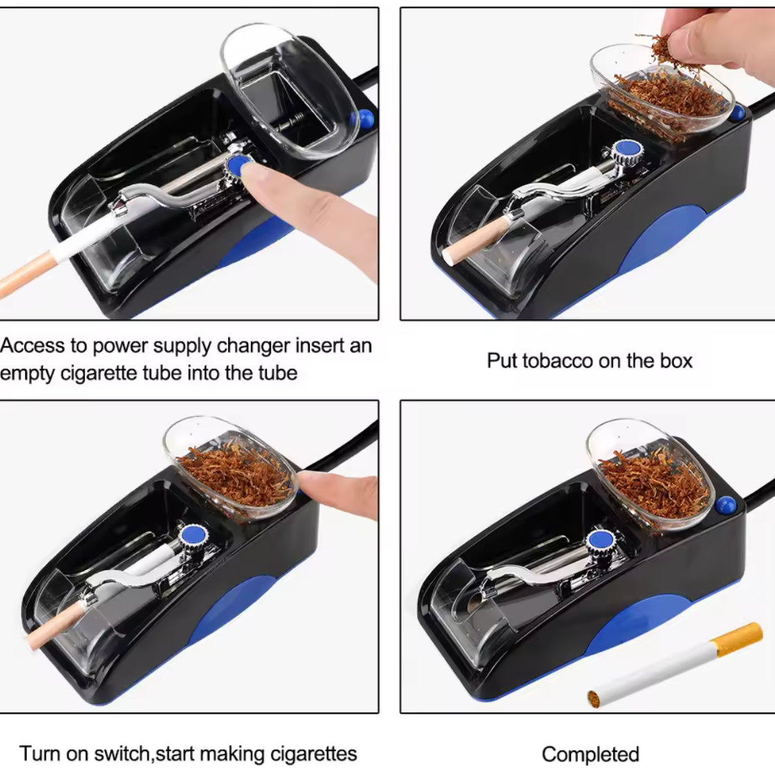 Electric Automatic Cigarette Roller & Injector