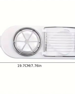2-in-1 Stainless Steel Egg Cutting Tool for Slicing and Dividing Hard-Boiled Eggs